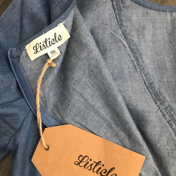 Ruffled Denim Dress - Picture 7 of 14